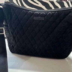 Vera Bradley - Leigh - Black with Polka Dot Lining - Crossbody/Shoulder Bag